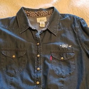 Levi's blue jean shirt